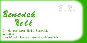 benedek nell business card